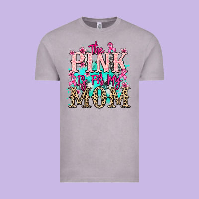 The Pink Is For My Mom Cancer Awareness Vintage Tee Designed By Howdyjamesfarm