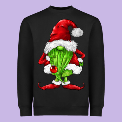 Green Christmas Gnomes Heavyweight Sweatshirt Designed By Fadigitalartstudio