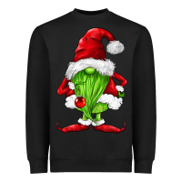 Black green christmas gnomes Heavyweight Sweatshirt - FaDigitalArtStudio