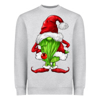 Heather Grey green christmas gnomes Heavyweight Sweatshirt - FaDigitalArtStudio