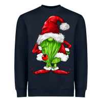 Navy green christmas gnomes Heavyweight Sweatshirt - FaDigitalArtStudio