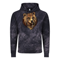 Cloud Black Grizzly Bear Head Vintage Hoodie - HowdyJamesFarm