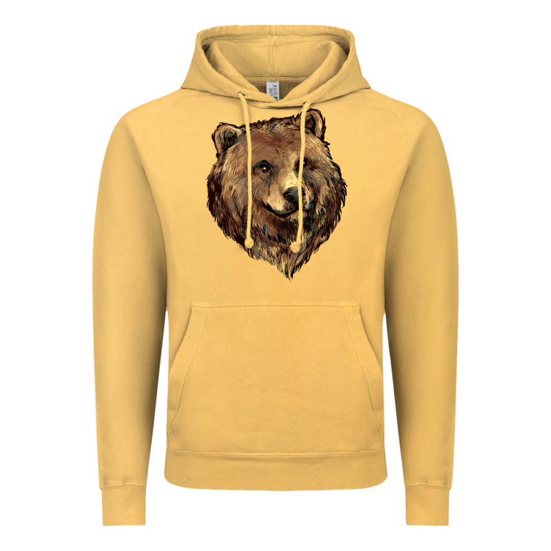 Grizzly Bear Head Vintage Hoodie by HowdyJamesFarm | Teevron