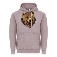 Vintage Zinc Grizzly Bear Head Vintage Hoodie - HowdyJamesFarm