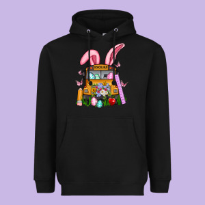 School Bus Easter Heavyweight Hoodie Designed By Artiststas