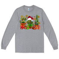 Heather Grey christmas cactus Long Sleeve Tee - CowGirlArtShop