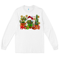 White christmas cactus Long Sleeve Tee - CowGirlArtShop