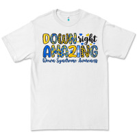 White down right amazing down syndrome awareness Premium Tee - Artiststas