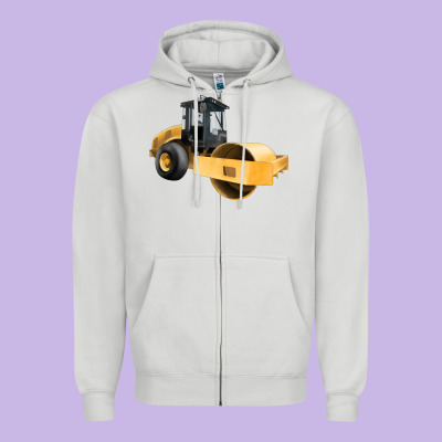 Compactor Illustrations Zipper Hoodie Designed By Lillyallendesigns