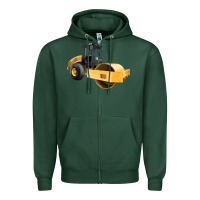 Sports Green Compactor Illustrations Zipper Hoodie - LillyAllenDesigns