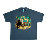 Midnight Navy Pretty girls walk like this Urban Heavy Tee - HowdyJamesFarm