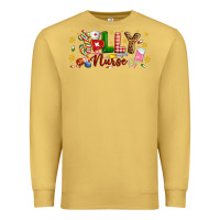 Antique Gold Christmas jolly nurse Premium Sweatshirt - Artiststas