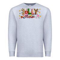 Heather Grey Christmas jolly nurse Premium Sweatshirt - Artiststas