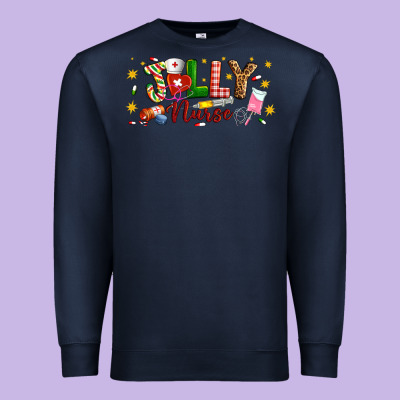 Christmas Jolly Nurse Premium Sweatshirt Designed By Artiststas