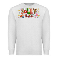 Oatmeal Heather Christmas jolly nurse Premium Sweatshirt - Artiststas