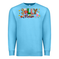 Ocean Blue Christmas jolly nurse Premium Sweatshirt - Artiststas
