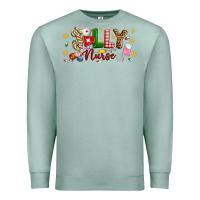 Seafoam Christmas jolly nurse Premium Sweatshirt - Artiststas