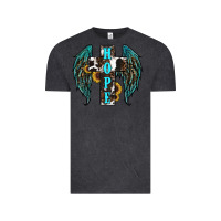 Vintage Black Western Wings Cross Hope Vintage Tee - RanaPortraitStore