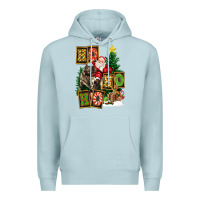 Blue Mist Christmas Trex Ho Ho Ho Santa Premium Hoodie - FaDigitalArtStudio