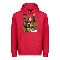 Cardinal Christmas Trex Ho Ho Ho Santa Premium Hoodie - FaDigitalArtStudio