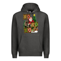 Charcoal Heather Christmas Trex Ho Ho Ho Santa Premium Hoodie - FaDigitalArtStudio