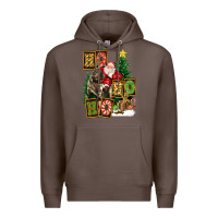 Coffee Christmas Trex Ho Ho Ho Santa Premium Hoodie - FaDigitalArtStudio