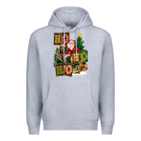 Heather Grey Christmas Trex Ho Ho Ho Santa Premium Hoodie - FaDigitalArtStudio