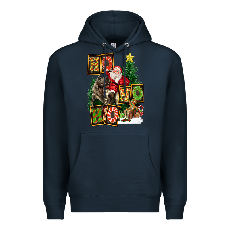 Christmas Trex Ho Ho Ho Santa Premium Hoodie by FaDigitalArtStudio | Teevron