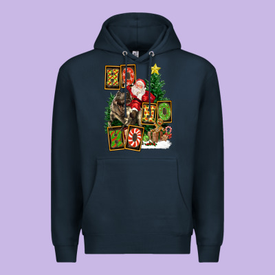 Christmas Trex Ho Ho Ho Santa Premium Hoodie Designed By Fadigitalartstudio