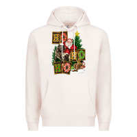 Pale Pink Christmas Trex Ho Ho Ho Santa Premium Hoodie - FaDigitalArtStudio