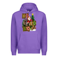 Purple Christmas Trex Ho Ho Ho Santa Premium Hoodie - FaDigitalArtStudio