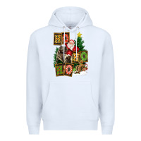 White Christmas Trex Ho Ho Ho Santa Premium Hoodie - FaDigitalArtStudio