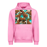 Fuchsia Pink astec cowhide highlands cow Urban Hoodie - BarkalooDesign