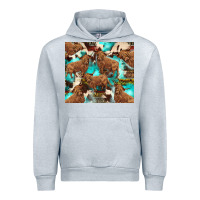 Heather Grey astec cowhide highlands cow Urban Hoodie - BarkalooDesign
