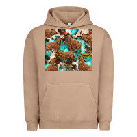 Pigment Burro astec cowhide highlands cow Urban Hoodie - BarkalooDesign