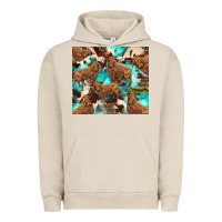 Pigment French Oak astec cowhide highlands cow Urban Hoodie - BarkalooDesign