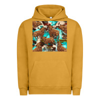 Pigment Peanut Butter astec cowhide highlands cow Urban Hoodie - BarkalooDesign