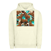 Pigment Pistachio astec cowhide highlands cow Urban Hoodie - BarkalooDesign