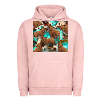 Pigment Salmon astec cowhide highlands cow Urban Hoodie - BarkalooDesign