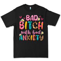Black bad bitch with bad anxiety Premium Tee - Artiststas