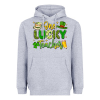Heather Grey one lucky teacher Heavyweight Hoodie - Artiststas