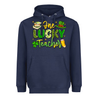 Navy one lucky teacher Heavyweight Hoodie - Artiststas