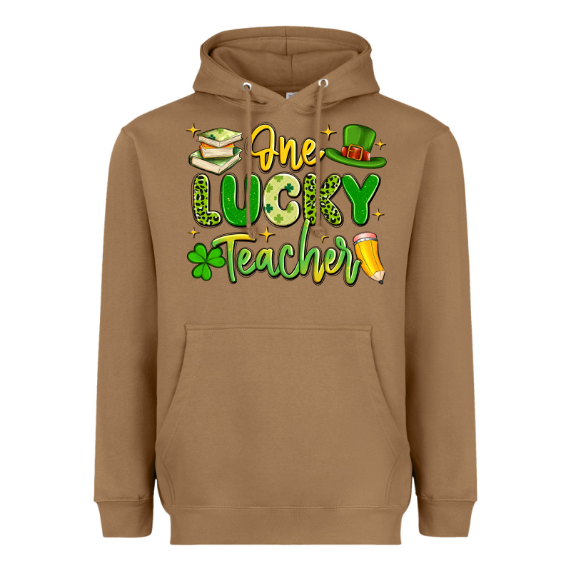 One Lucky Teacher Heavyweight Hoodie by Artiststas | Teevron