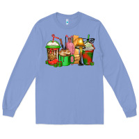 Colony Blue christmas movie coffee cups Long Sleeve Tee - CowGirlArtShop