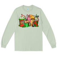 Matcha christmas movie coffee cups Long Sleeve Tee - CowGirlArtShop