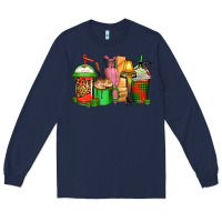Navy christmas movie coffee cups Long Sleeve Tee - CowGirlArtShop