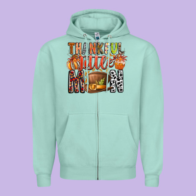 Thankful Little Mon Zipper Hoodie Designed By Cowhidedigitalart