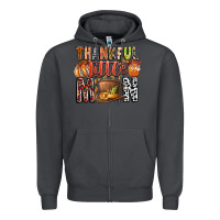 Smoke Thankful Little Mon Zipper Hoodie - CowhideDigitalArt