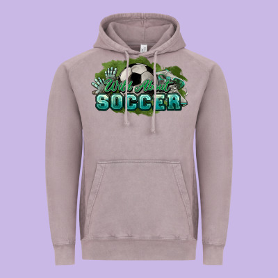 Wild About Soccer Vintage Hoodie Designed By Howdyjamesfarm