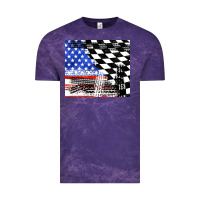 Cloud Purple racing checkered flag tumbler tbs Vintage Tee - TumblerDesignByShophia